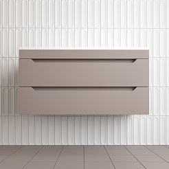 Style Line Тумба под раковину Остин 100 подвесная тауп темный – фотография-3